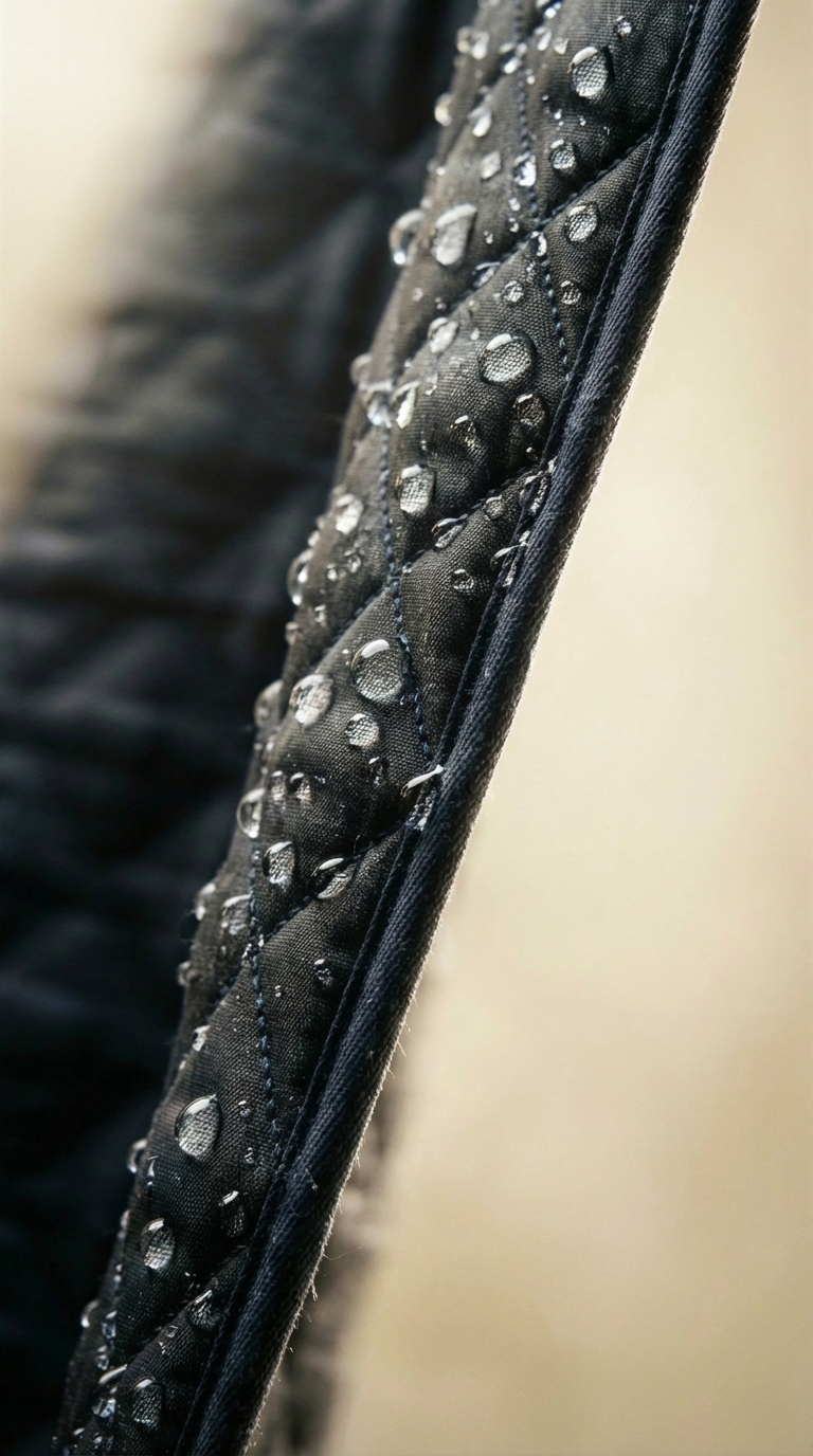 Imprægneret hestedækken i regnvejr